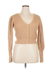 Love, Whit by Whitney Port Women Brown Cardigan XL