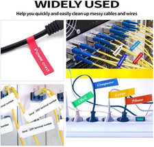 270 PCS Cable Labels Waterproof Wire Tags 9 Colors Printable Self Adhesive A4
