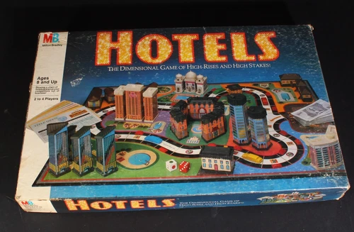 Vintage HOTELS BOARD GAME 100% Complete 1987 Milton Bradley