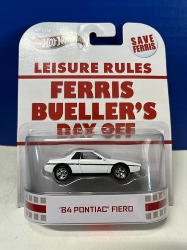 1/64 HOT WHEELS REAL RIDERS FERRIS BUELLER'S DAY OFF 1984 PONTIAC FIERO WHITE