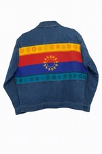 PENDLETON AZTEC Denim SUN WOOL BLANKET WESTERN NATIVE DENIM JACKET M unisex