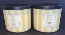 2 Mainstays PUMPKIN SPICE 14 Oz 3 Wick Candles
