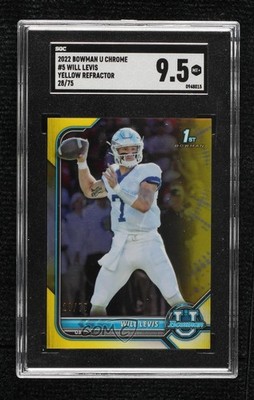 2021 Bowman U Chrome Prospects Yellow Refractor 20/75 Will Levis #52 SGC 9.5 2y0