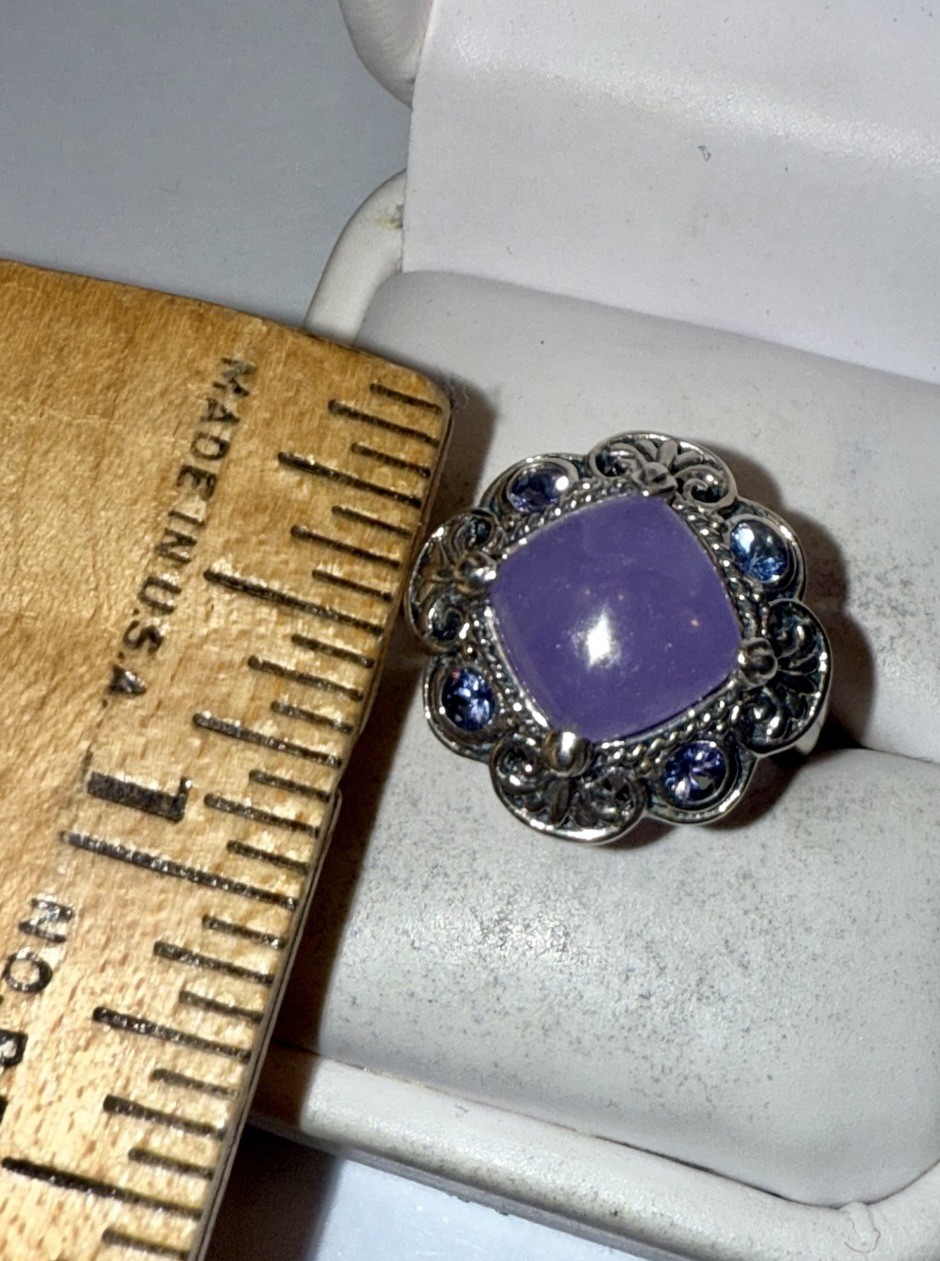 Designer Solid Sterling Silver Purple Chrysoprase… - image 4