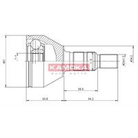 Kamoka Gelenksatz Antriebswelle Radseitig FüR Opel Insignia A Caravan G09 Saab