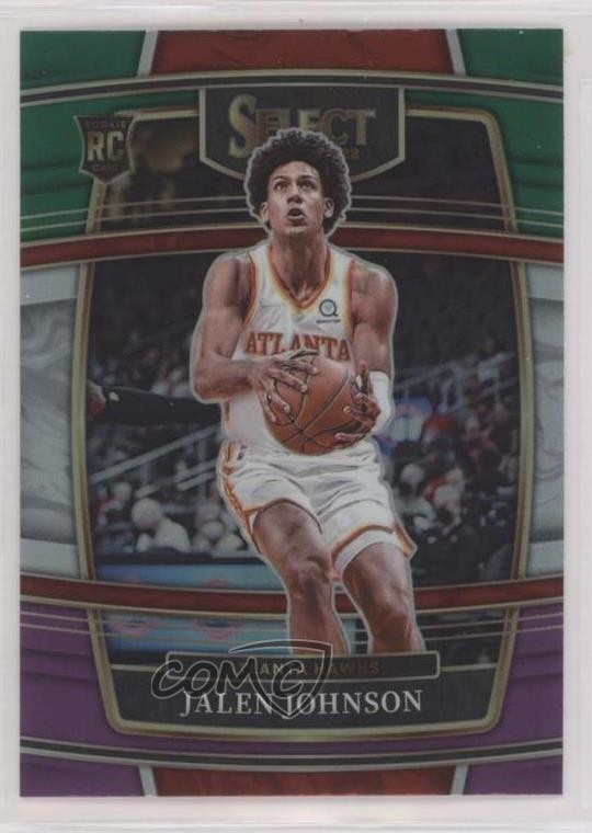 2021-22 Panini Select Concourse Green White Purple Prizm Jalen Johnson #17 11ye