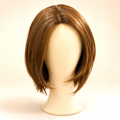wigyy Light Brown Straight Layered Bob Wig for Women Adult Free-Part Natural