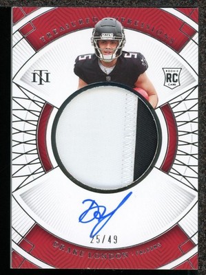 2022 National Treasures Drake London /49 Rookie Impressions Relic Auto Patch RPA