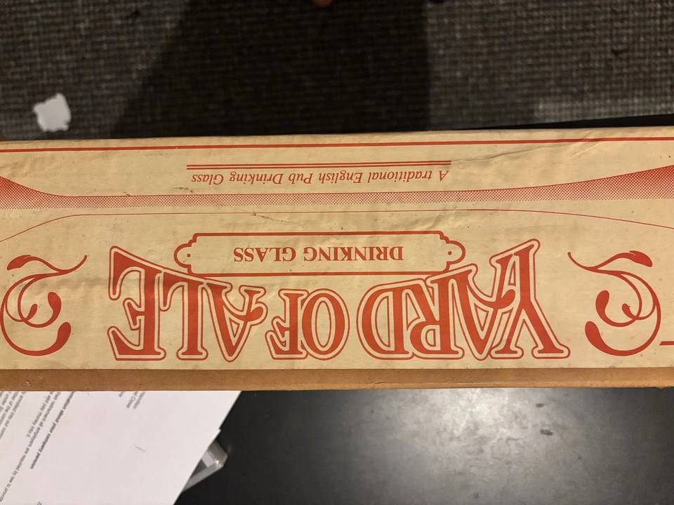 Vintage Yard of Ale Drinking Glass British Made Kent England Fleur-de-Lis - Изображение 2 из 4