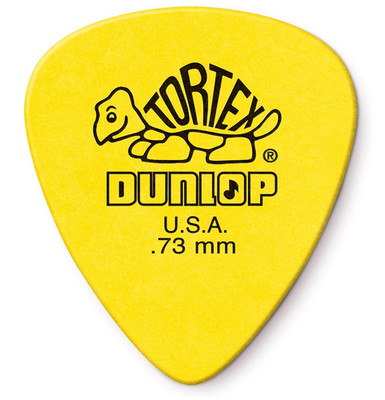 Dunlop Tortex Standard .73mm Yellow Guitar Pick, 12 Pack
