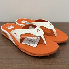 Reef Fanning Pregame 'Texas' Orange Bottle Opener Flip Flops Sandals Men’s Sz 11
