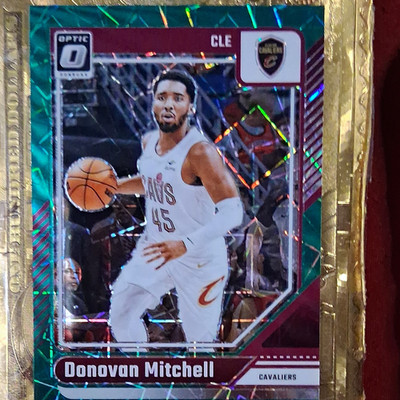 Panini 2024-25 Donruss Optic Donovan Mitchell Cavaliers #91 Blue Prizm 21/49