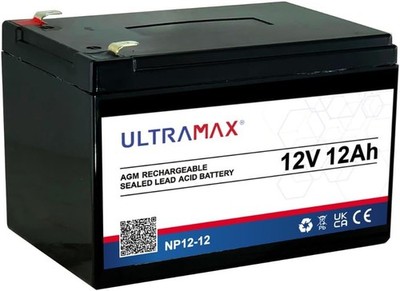 Single Ultramax 12V 12Ah One Mobility Battery Sterling Scooter Little Star