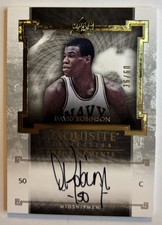 2013-14 Upper Deck Exquisite- Enshrinements David Robinson Auto /60 #EE-RO Navy