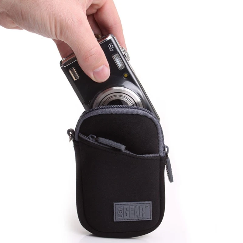 Neoprene Handheld Camcorder Case with Wrist Strap , Accessory Pocket & Belt Loop - Image 3 of 4