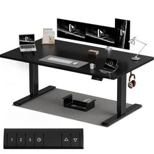 Höhenverstellbarer Schreibtisch Computertisch Elektrisch USB 140x70cm Memory