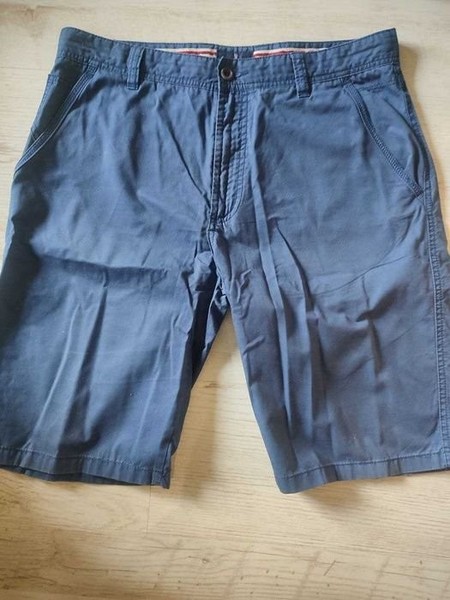 Men Bugatti Shorts Navy Cotton 34