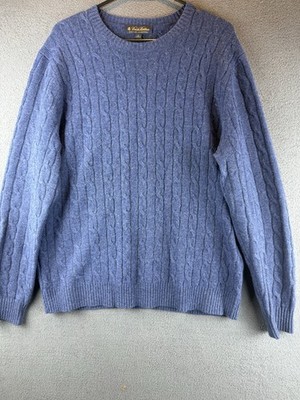 Brooks Brothers 100% Scottish Lambswool Cable Knit Sweater Mens Large