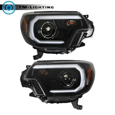 For 2012-2015 Toyota Tacoma Headlights Halogen Passenger w/ LED DRL Clear LH+RH
