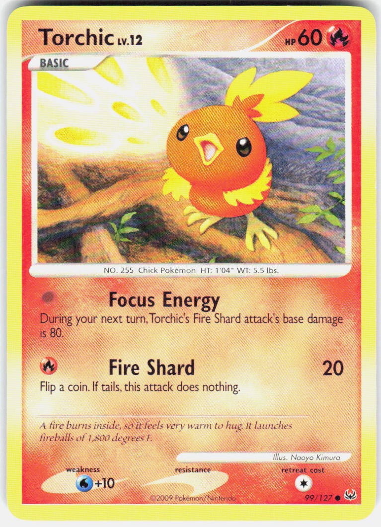 Torchic 99/127 Common Platinum Pokemon LP
