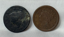 Grandes pièces de cent 1817 et 1854