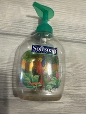 SoftSoap Hand Soap Dispenser Red Parrot Animal Inside Bottle  Vintage Empty