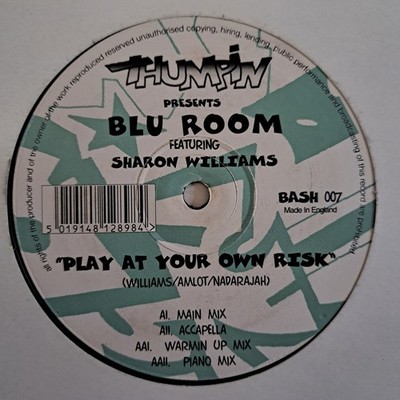 Blu Room - Play At Your Own Risk - 12'' Record/Vinyl - Thumpin Vinyl    BASH 007