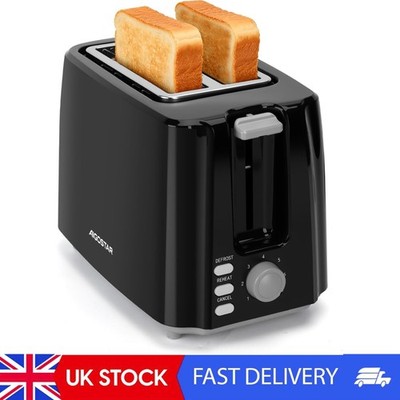 Toaster 2 Scheiben - Kompakter Design Toaster mit breitem Schlitz, 7 Bräunungsstufen, hoch