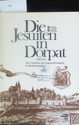 Die Jesuiten in Dorpat. Helk, Vello: