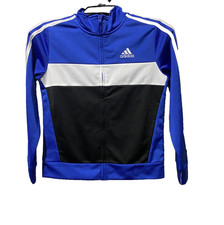 NWT ADIDAS Tricot Jacket Boys Royal Blue Full Zip Youth/Boys S US 8 