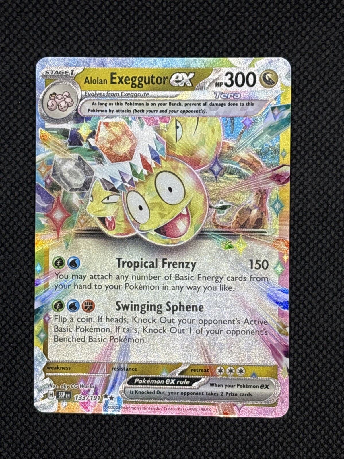 Pokémon TCG Alolan Exeggutor EX 133/191 Surging Sparks Double Rare NM Condition