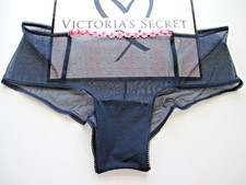 VICTORIA'S SECRET PINK Wink Cheeky Panty S M L XL Navy Blue Mesh NWT Daisy VS
