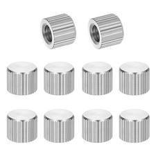 M6 Knurled Thumb Nuts, 10pcs 304 Stainless Steel Female Thread Type Flat Head Bl