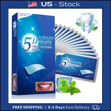 28PCS 5D Teeth Whitening Strips Tooth Rapid Bleaching White Strips Teeth White