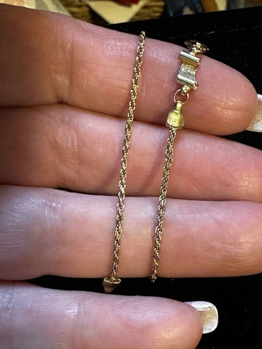 14k Gold Rope Chain Bracelet 7.5” 2.2 Grams - Picture 5 of 5