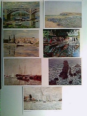 7x Claude Monet, verschiedene Motive, Landschaften mit Wasser / Meer, Künstler A