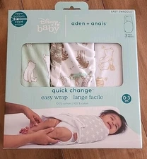 aden + anais -  winnie easy swaddle wraps - 3pack..0/3 Months 
