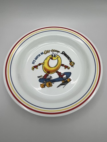 (4) Vintage Corelle By Corning Uh-O SpaghettiOs 8.5" Pasta Bowls Skateboarding - Picture 3 of 5