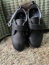 Wonder Nation Boys Black Hook Loop Oxford Memory Foam Shoes Size 12