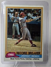 1981 Topps - Record Breaker Johnny Bench #201