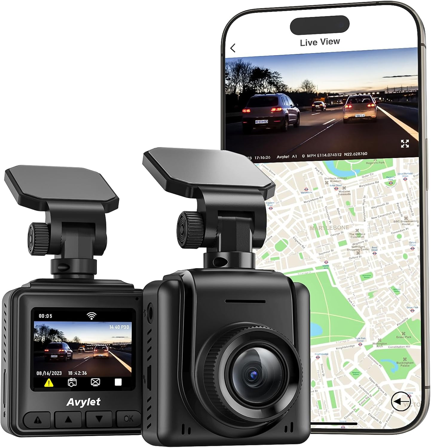 Mini Dash Cam 2K Wi-Fi per Auto: App Control e Super Visione Notturna