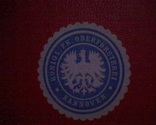 Siegelmarke Königl. Pr. Oberförsterei Hannover