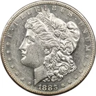 1883-S Morgan Silver Dollar $1, About Uncirculated AU+, Semi-PL Prooflike