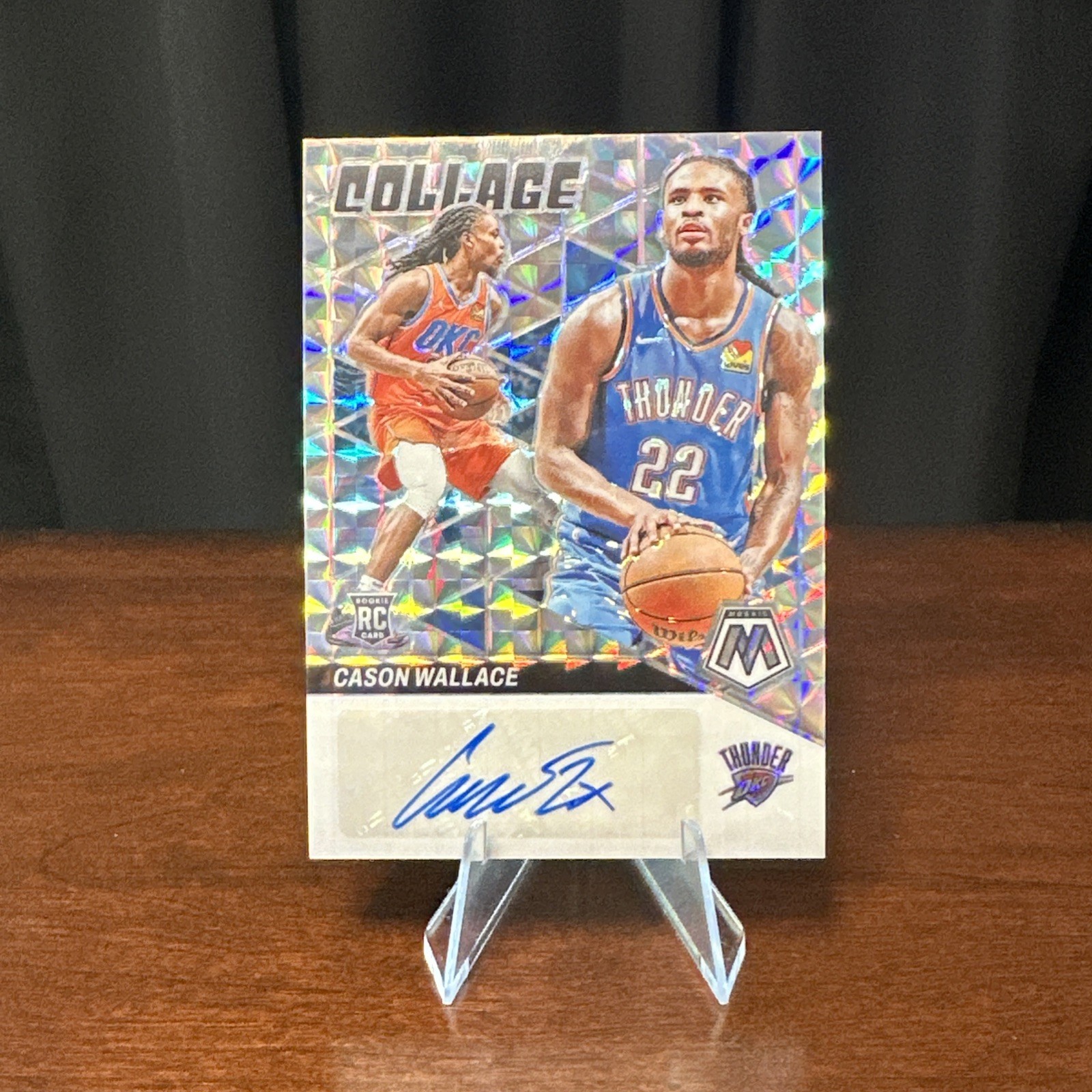 CASON WALLACE - ROOKIE AUTO - 2023 Mosaic #CM-CSN - Collage Silver Mosaic OKC 🔥