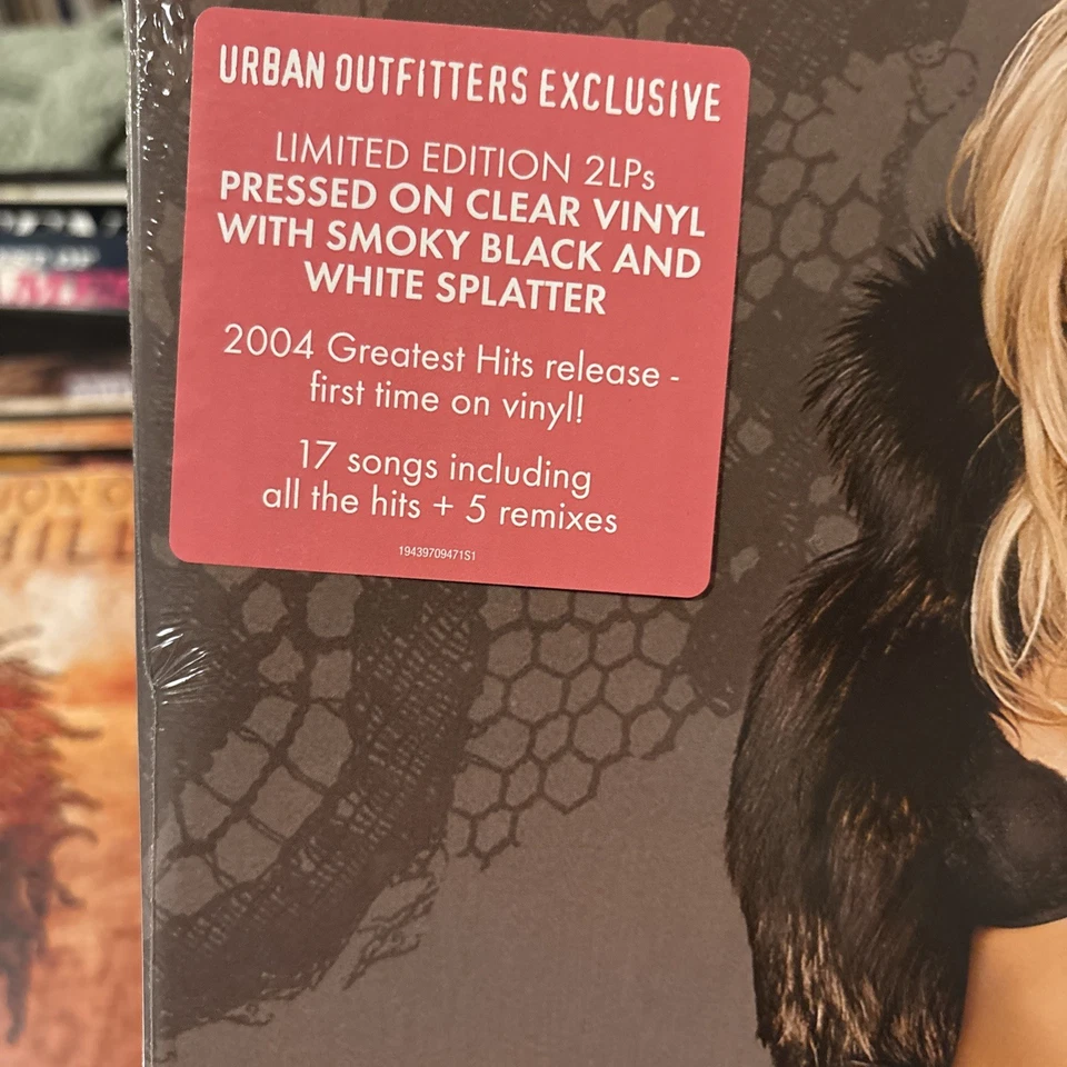 Britney Spears Greatest Hits My Prerogative UO Clear Vinyl Black White Splatter - Image 2 of 4