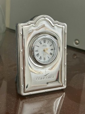 BRITISH AIRWAYS CONCORDE 925 Sterling Silber FUNKTIONIERT Uhr Richard Carr Sheffld
