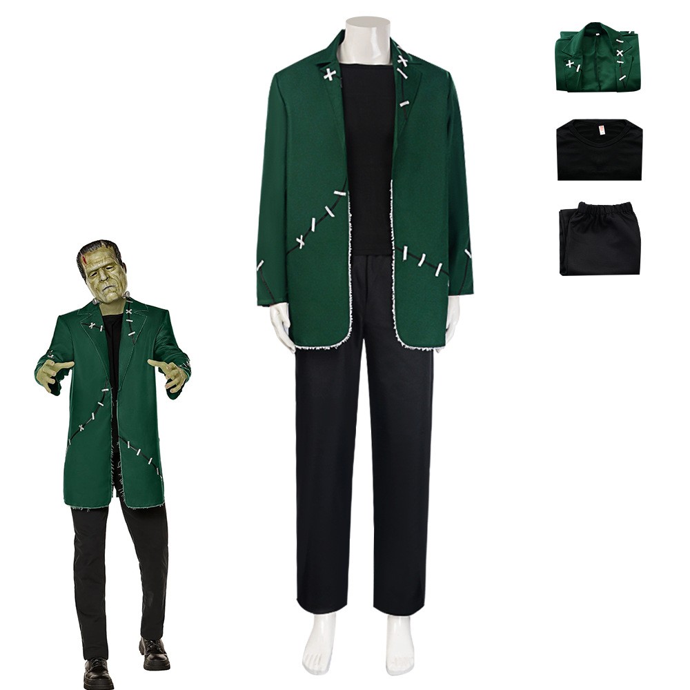 Frankenstein Cosplay Abrigo Verde Traje Anime Freaks Científicos Disfraz Uniforme