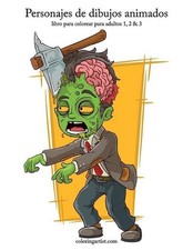 Personajes de dibujos animados libro para colorear para adultos 1, 2 3 by Nick