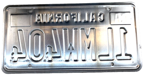 Vintage 1987 California License Plate Auto Collector 1LMW404 Pub Wall Decor - Afbeelding 2 van 2