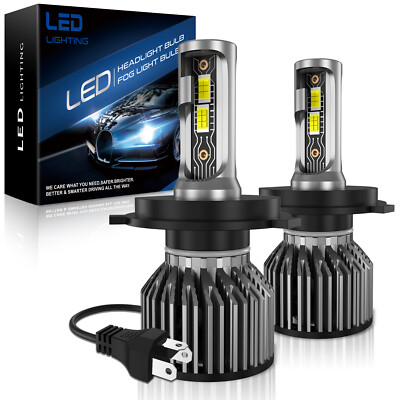 H4 LED Headlights High Low Beam 9003 HB2 Bulbs 100W Bright White Conversion Kits